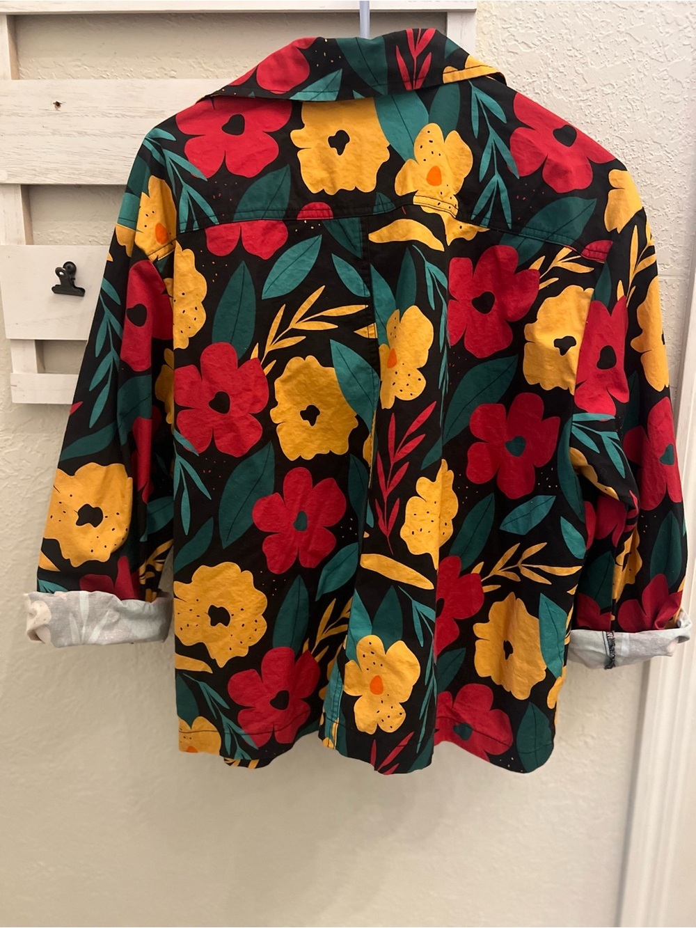 Pepaloves Floral Utility Jacket Anthropologie Style Large - Picture 5 of 8